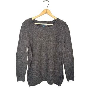 Karen Scott | Gray Diamond Knit Sweater Size Medium